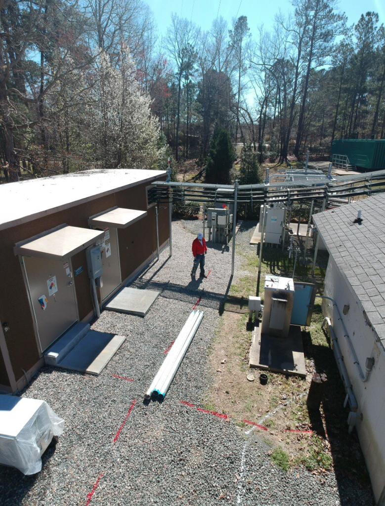 PROJECTS RF USA. Image 1. View area from a drone of the mobile operator station (03/06/2019)