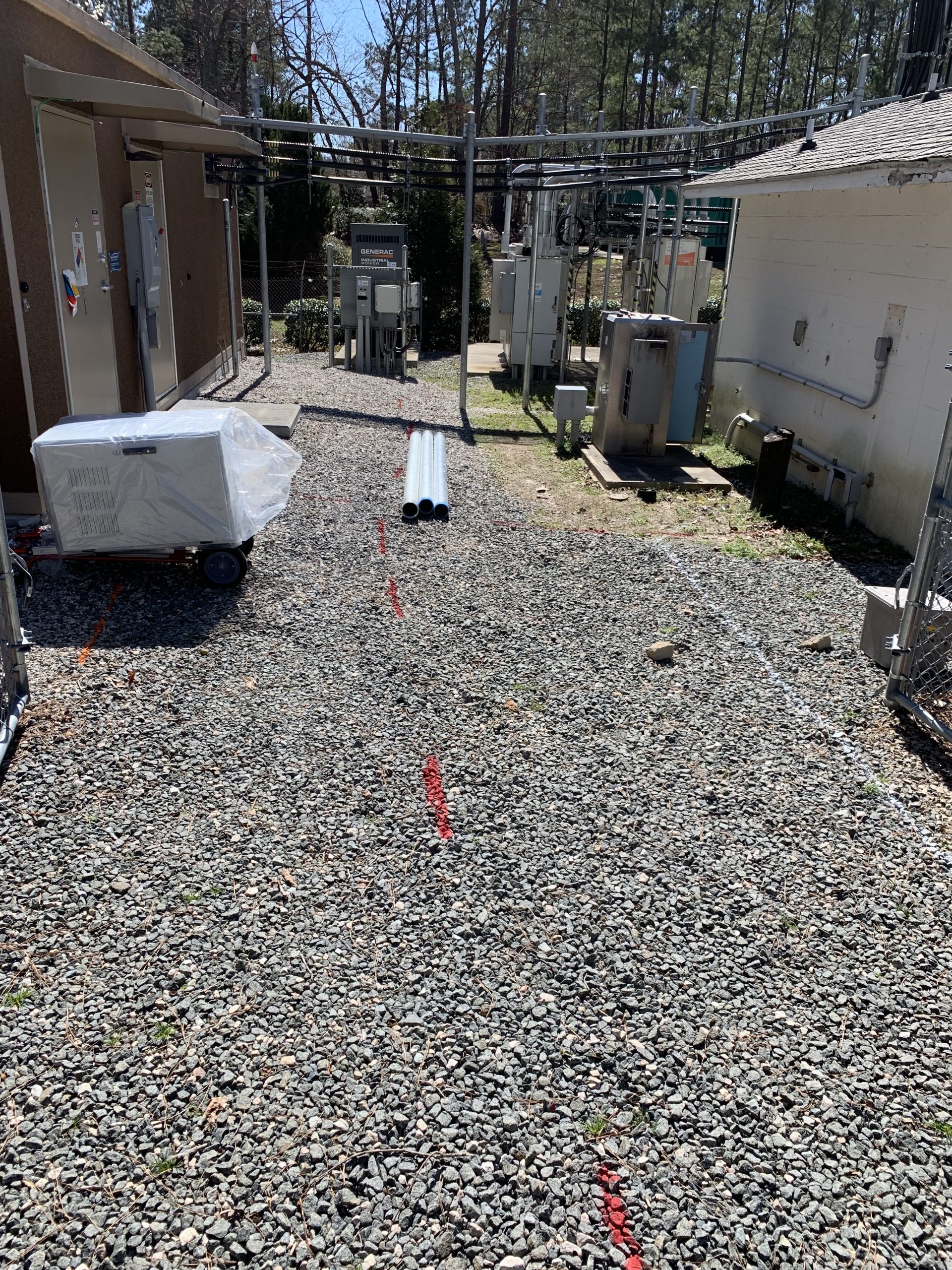 PROJECTS RF USA.  Image 5. Demarcated route for the installation of Optic Fiber (03/06/2019)