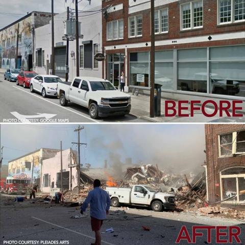 Image 3. Comparation Before-After explosión (Apr-2019). PROJECTS RF USA