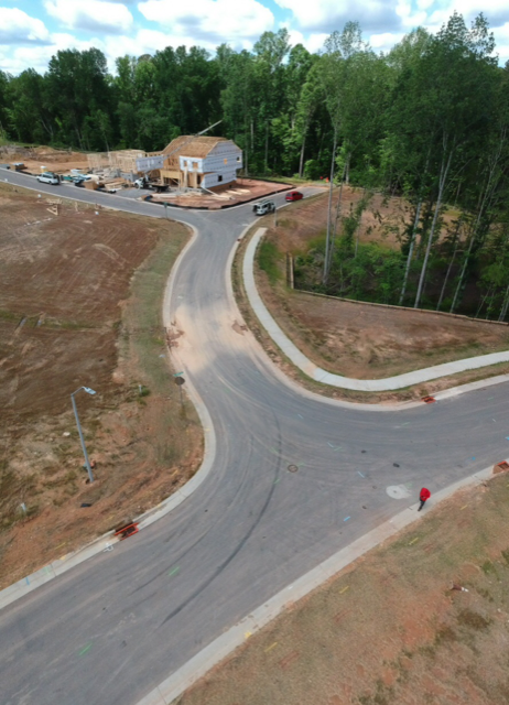 PROJECTSRFUSA. Image 1. Photo from drone of our Staff working in Holly Springs (May2019)